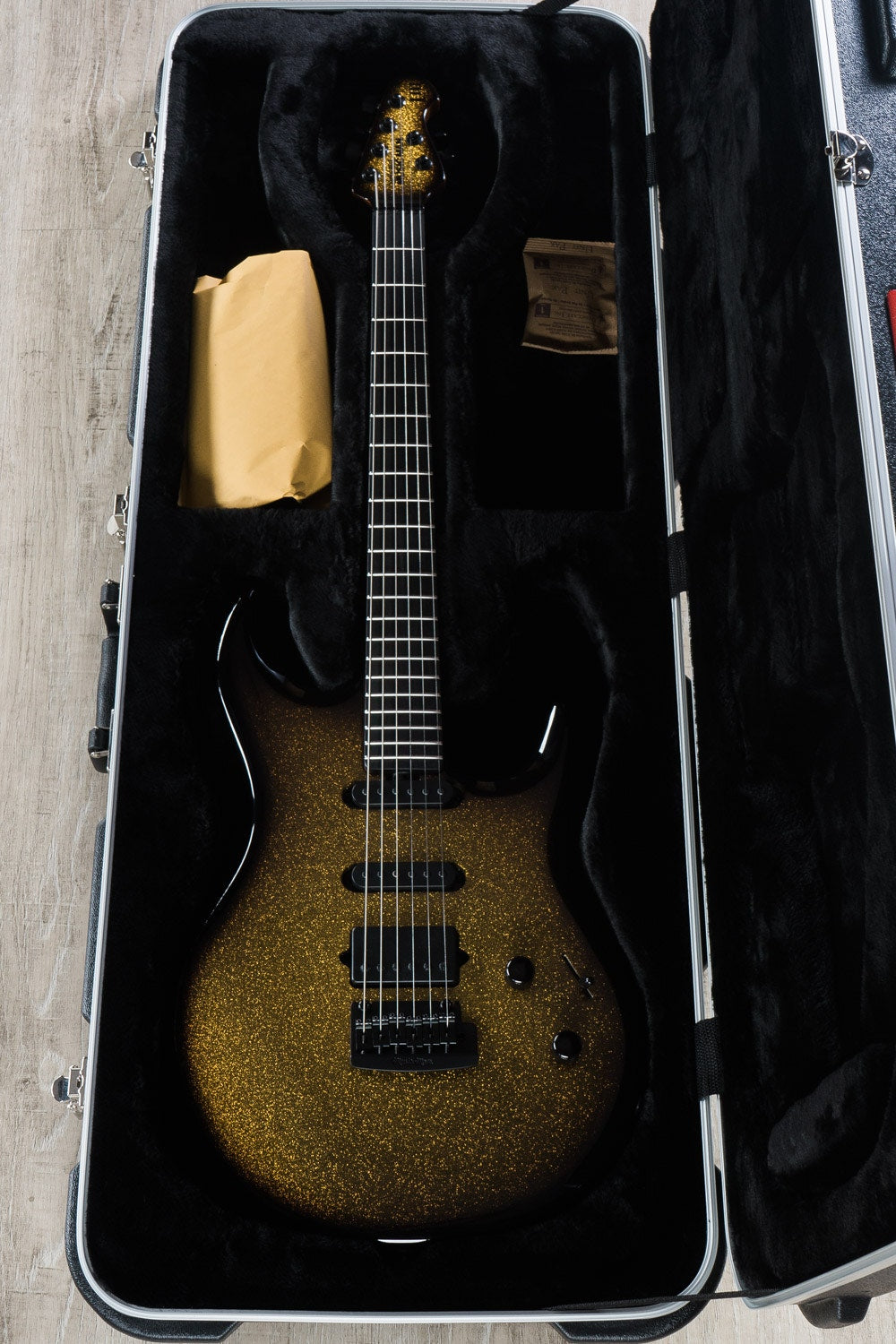 Ernie Ball Music Man BFR Luke III Electric Guitar, Ebony Fingerboard, Shadow Gold (G89525)