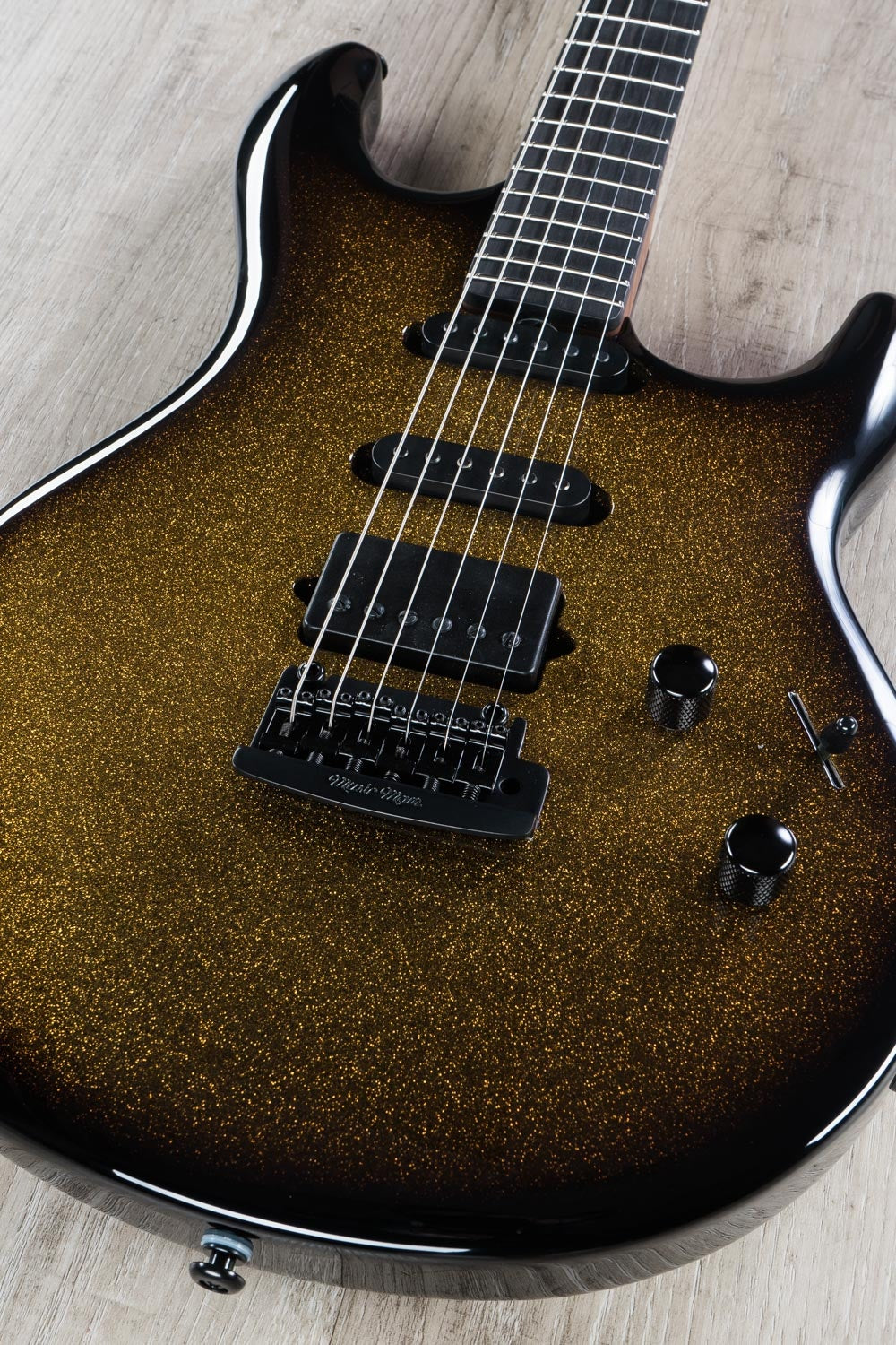 Ernie Ball Music Man BFR Luke III Electric Guitar, Ebony Fingerboard, Shadow Gold (G89525)