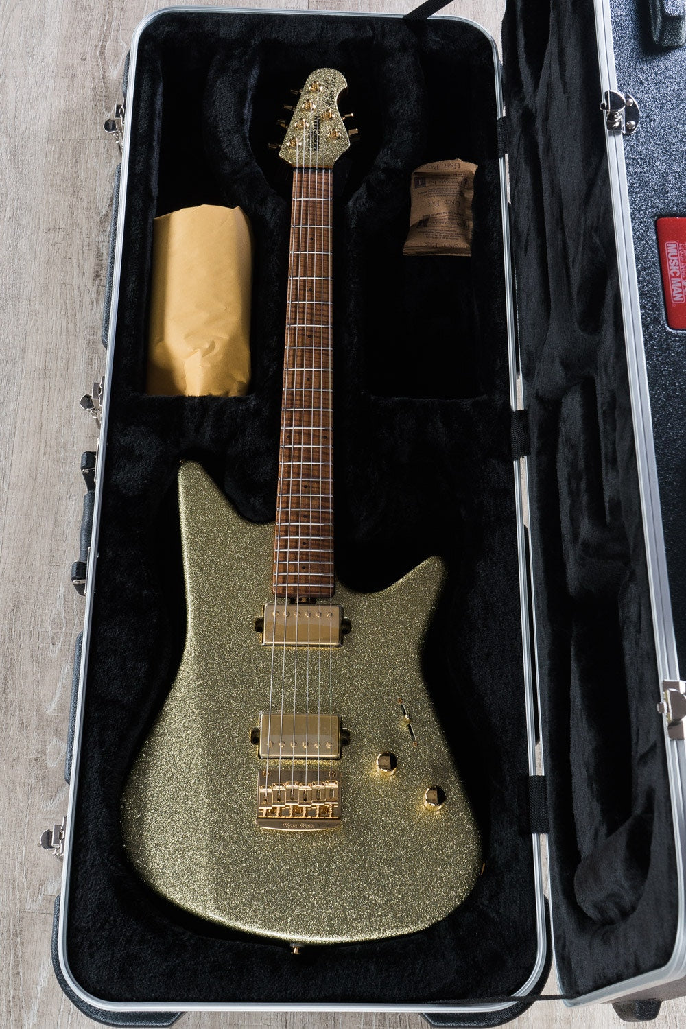 Ernie Ball Music Man BFR Albert Lee Electric Guitar, Figured Roasted Maple Fingerboard, Electric Shimmer (G87815)
