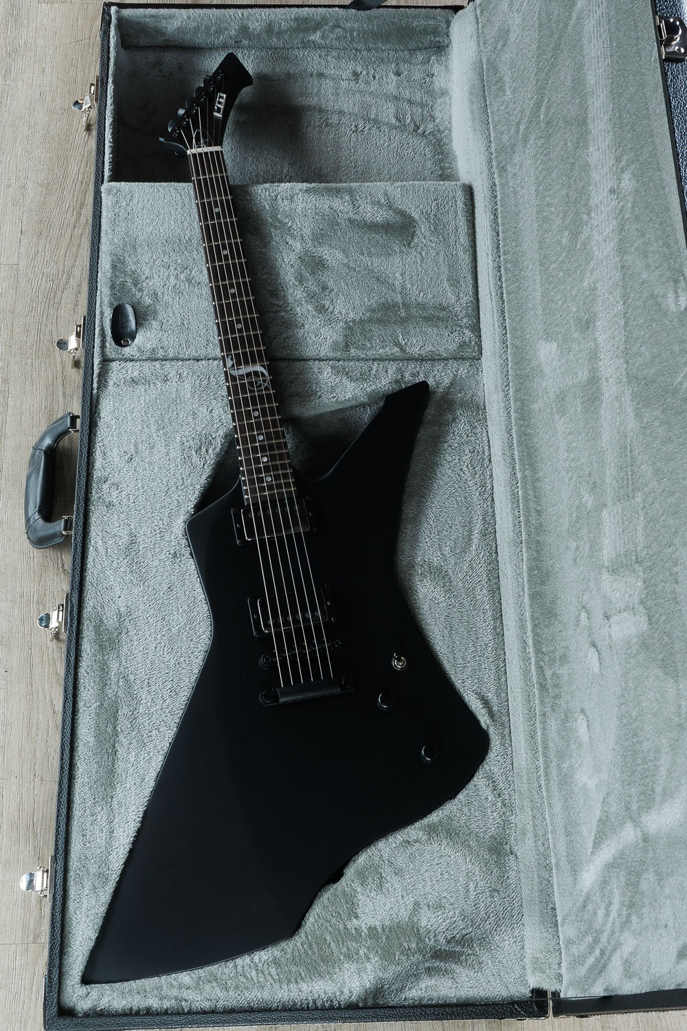 ESP LTD James Hetfield Signature Snakebyte Electric Guitar with Hard Case - Black Satin Finish (B-STOCK)