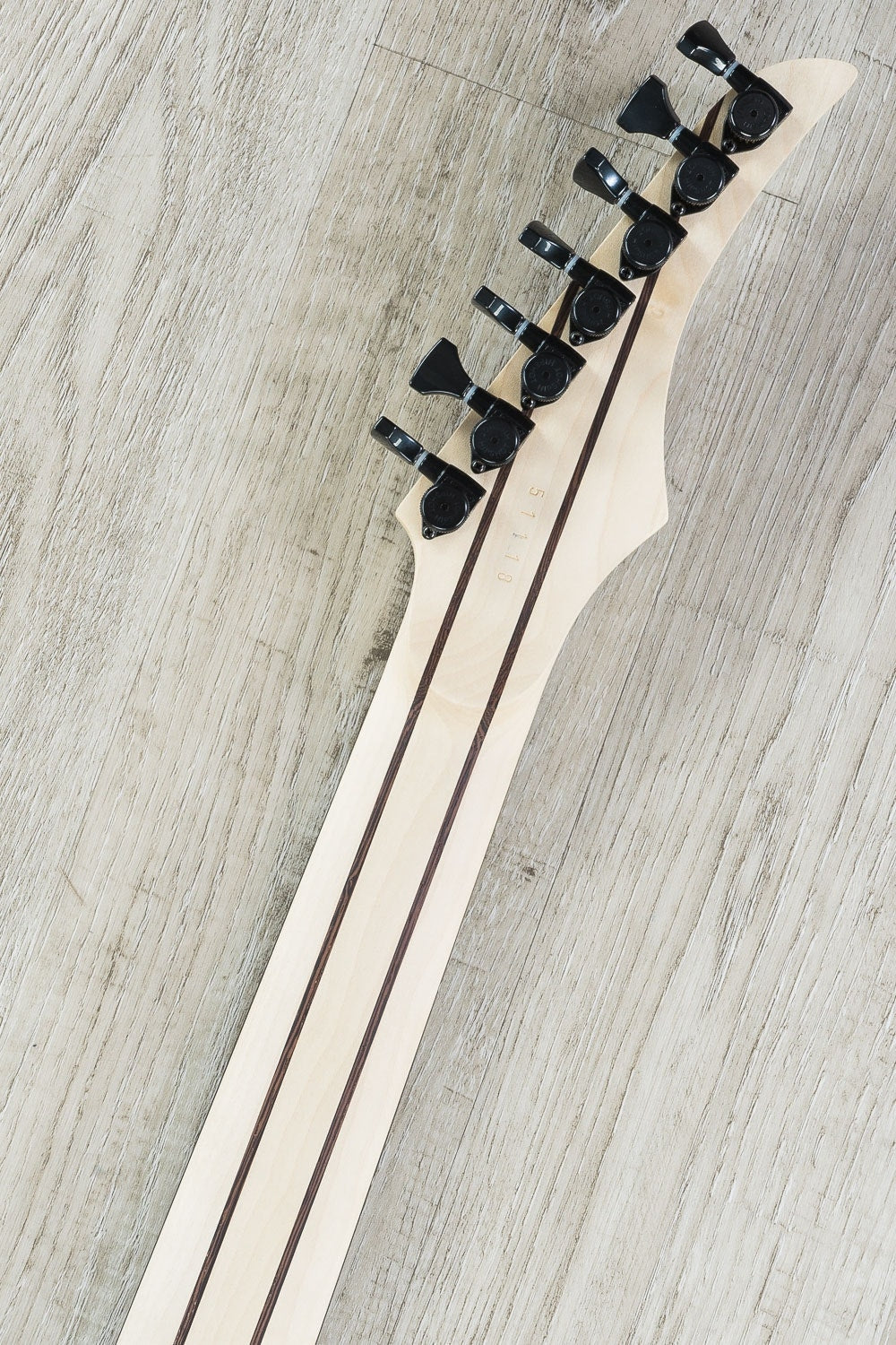 Skervesen Swan 7 FF 7-String Fanned Fret Electric Guitar, Poplar Burl Top, Hard Case - Black Burst