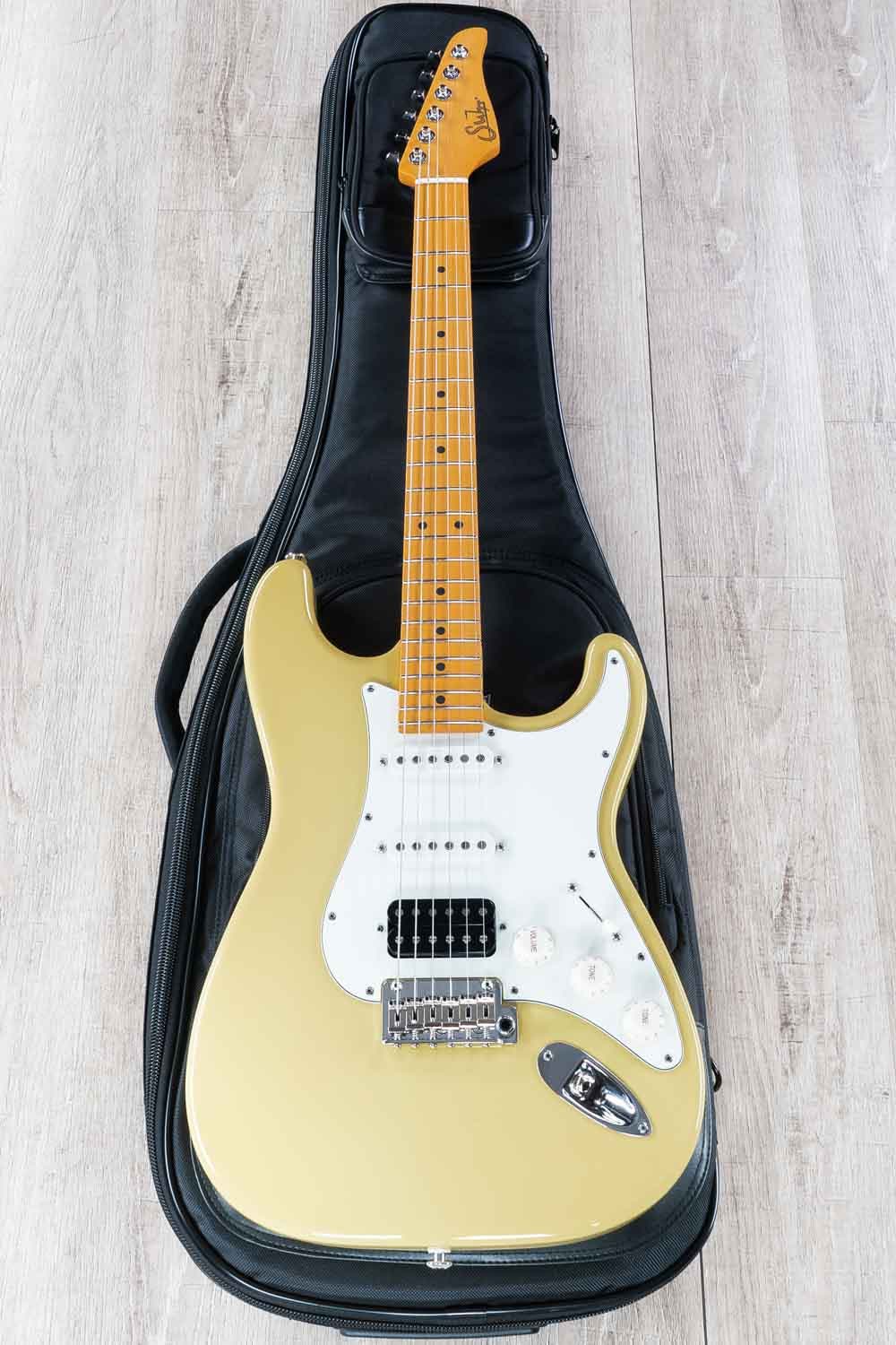 Suhr Guitars Classic S Electric Guitar, HSS, Maple Fingerboard, Vintage Yellow