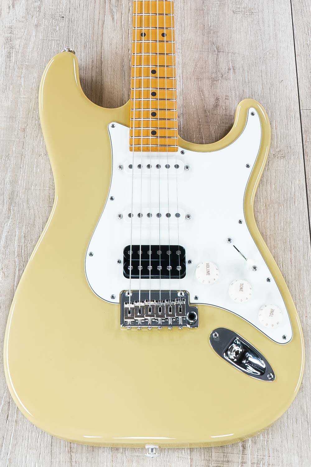 Suhr Guitars Classic S Electric Guitar, HSS, Maple Fingerboard, Vintage Yellow