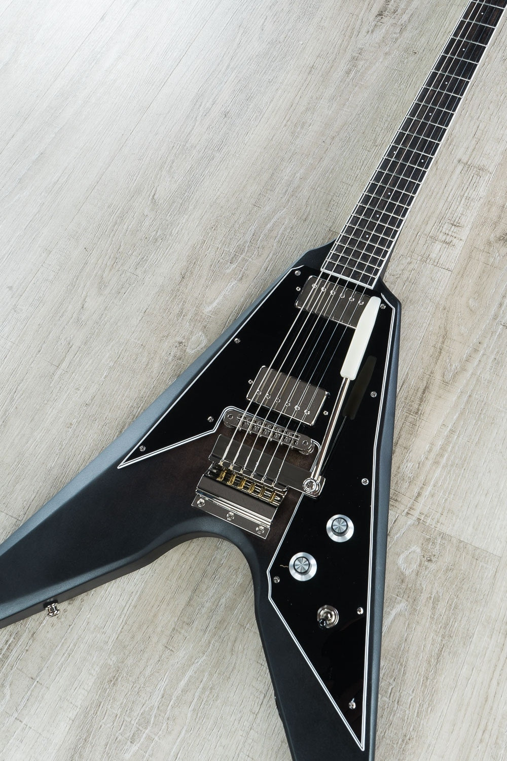 Dunable Guitars Asteroid Electric Guitar, Ebony Fretboard, SKB Padded Gig Bag - Black Burst Satin