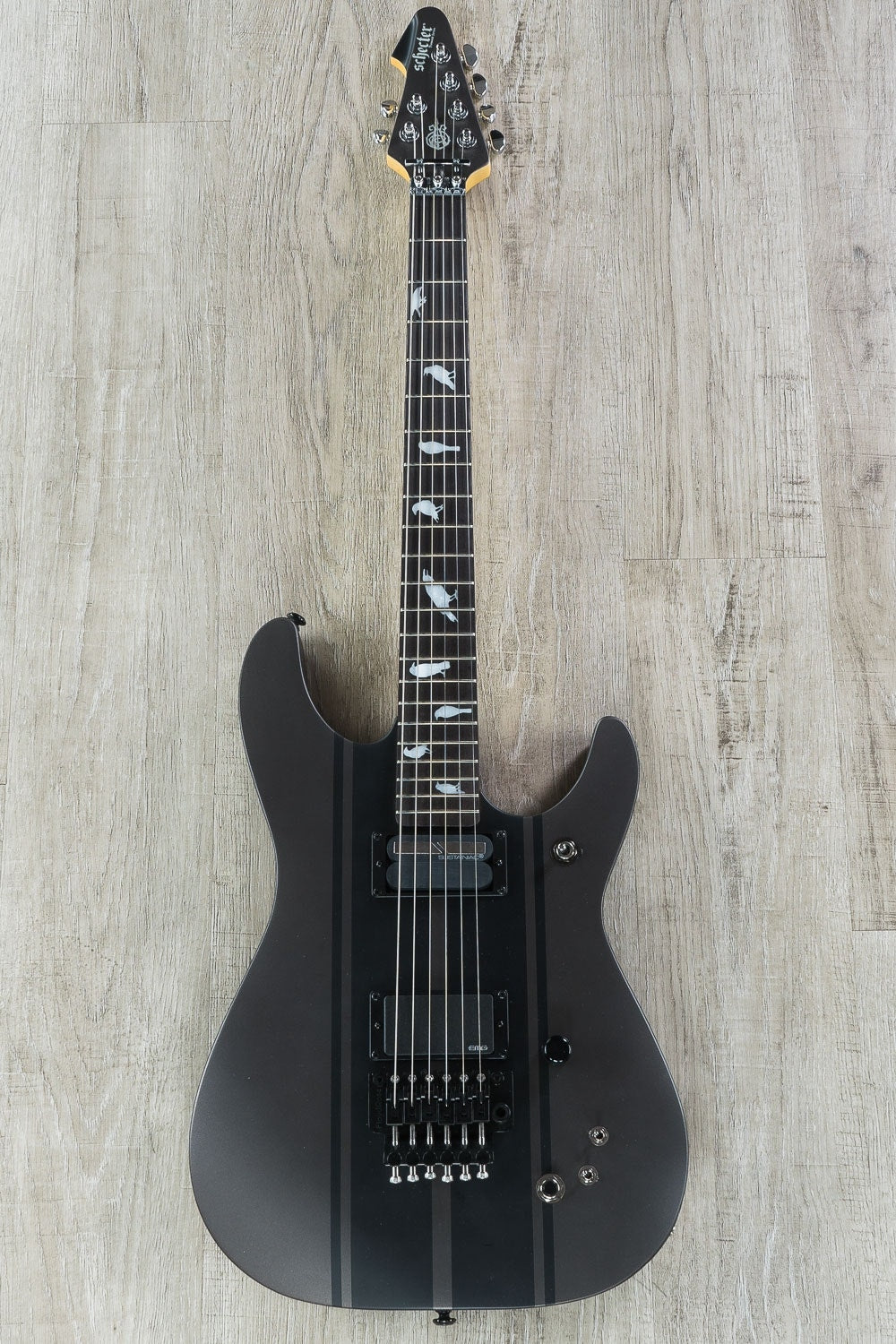 Schecter DJASHBAS-CG DJ Ashba, Sustainiac, Electric Guitar - Carbon Grey