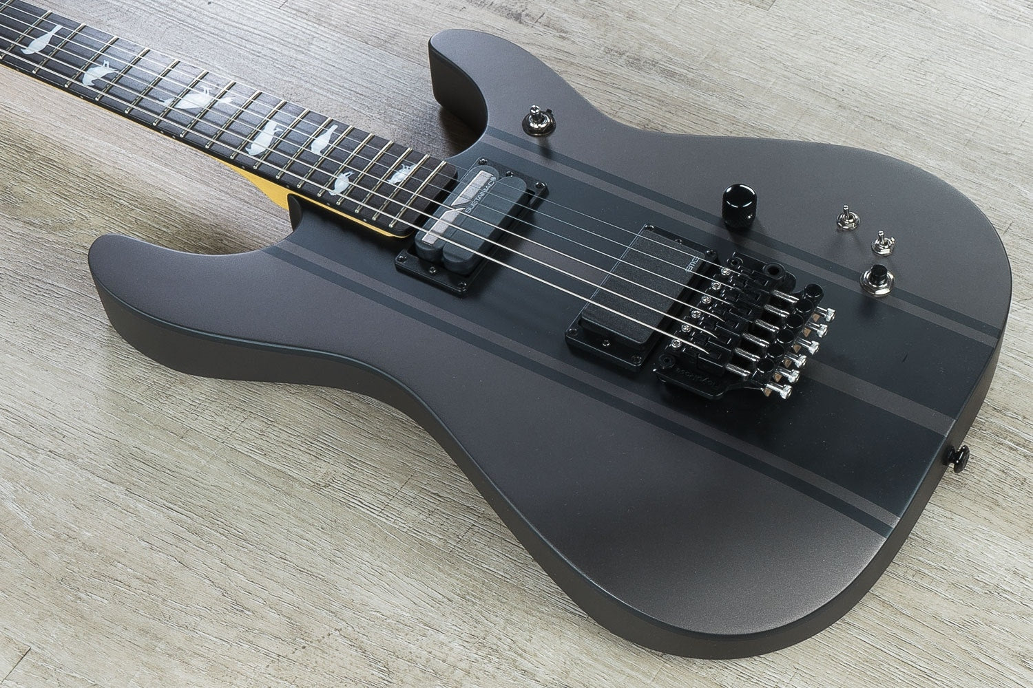 Schecter DJASHBAS-CG DJ Ashba, Sustainiac, Electric Guitar - Carbon Grey
