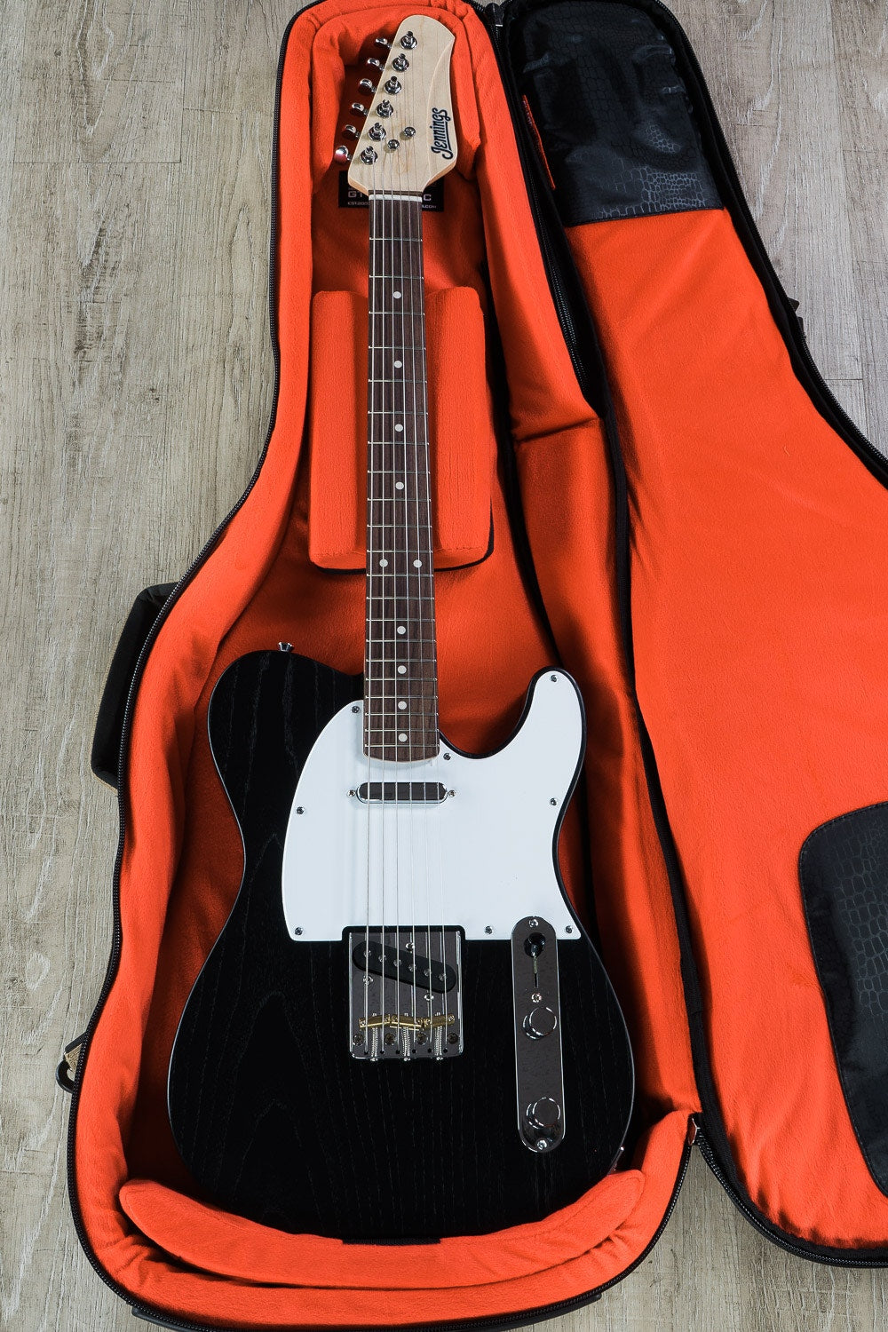 Jennings Guitars Navigator Electric Guitar Swamp Ash Body Rosewood Trans Black