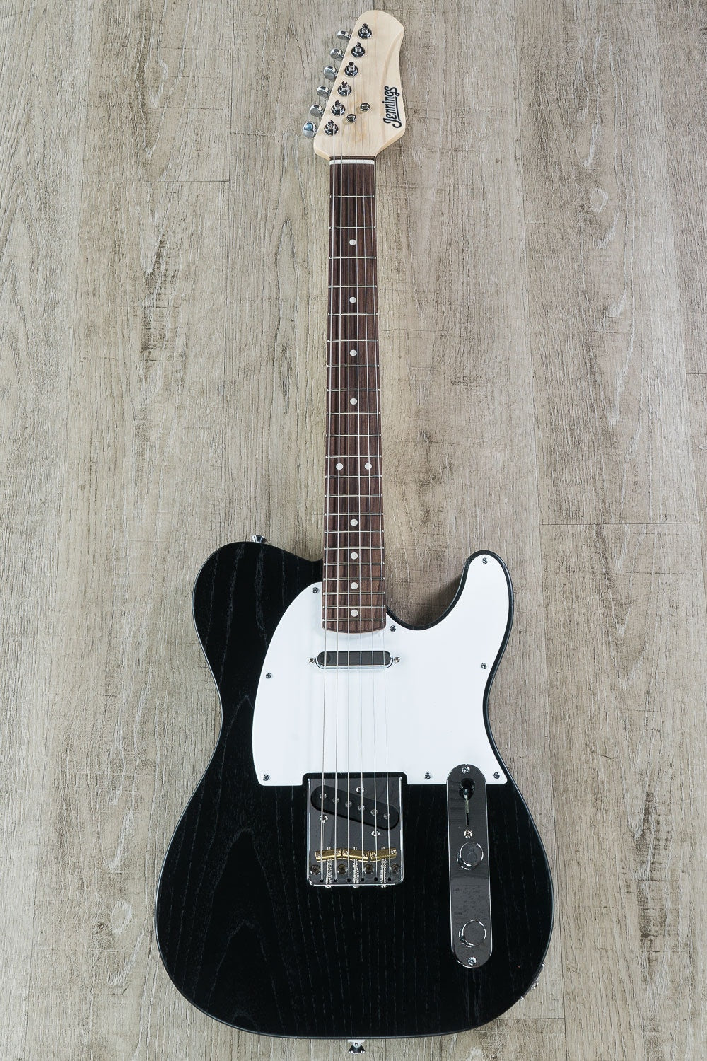 Jennings Guitars Navigator Electric Guitar Swamp Ash Body Rosewood Trans Black