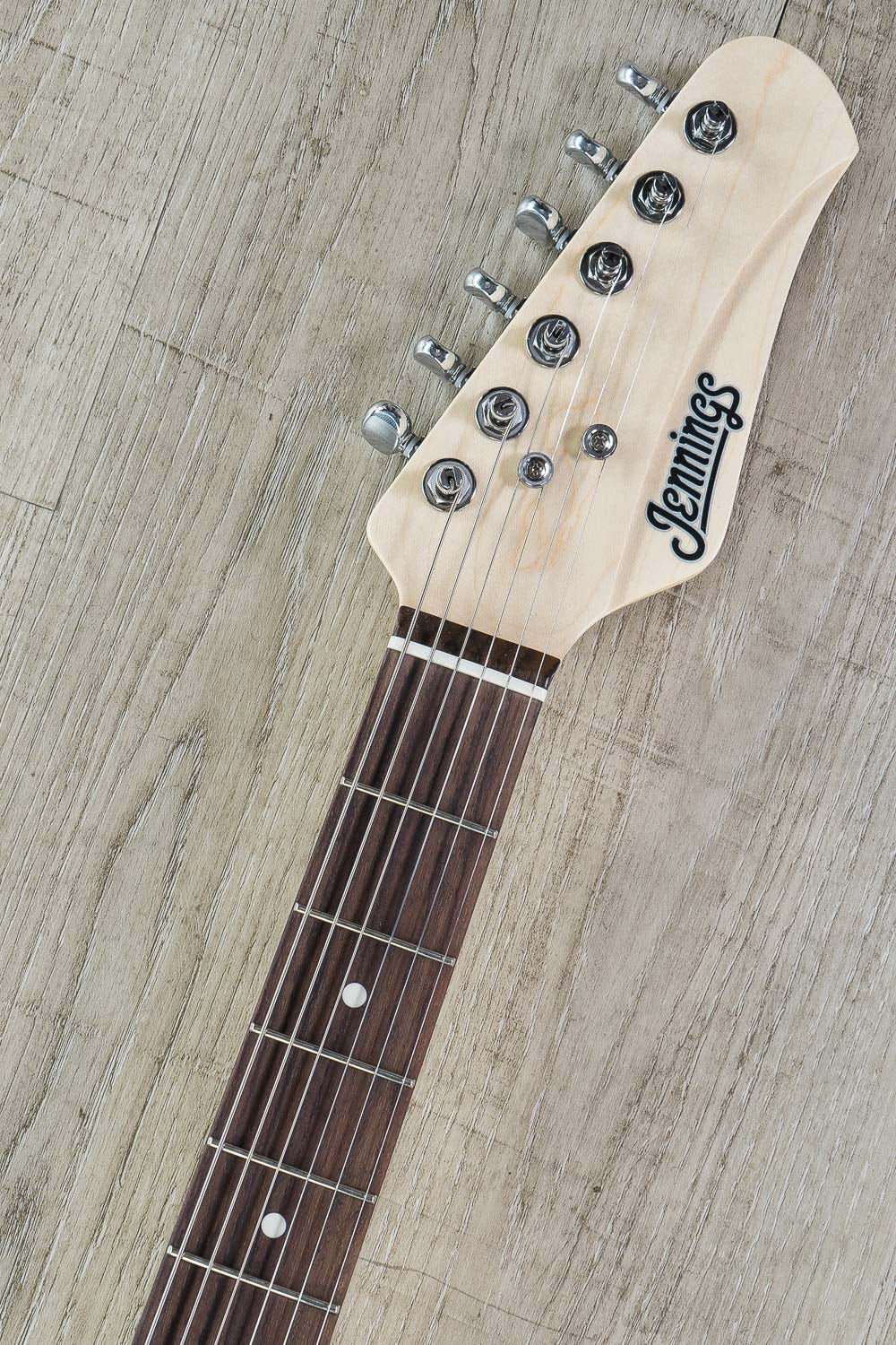 Jennings Guitars Navigator Electric Guitar Swamp Ash Body Rosewood Trans Black