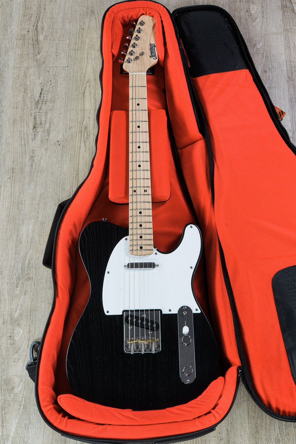 Jennings Guitars Navigator Electric Guitar Swamp Ash Body Maple Neck Trans Black