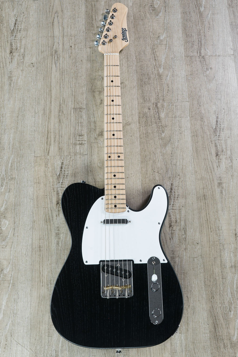 Jennings Guitars Navigator Electric Guitar Swamp Ash Body Maple Neck Trans Black