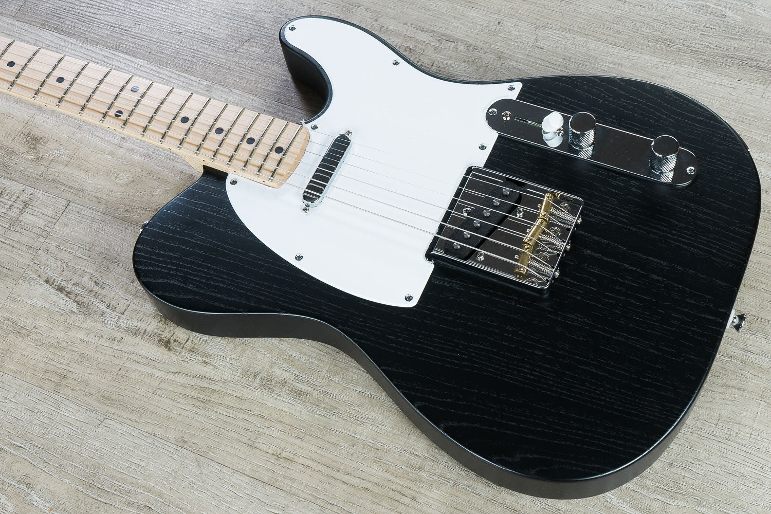 Jennings Guitars Navigator Electric Guitar Swamp Ash Body Maple Neck Trans Black