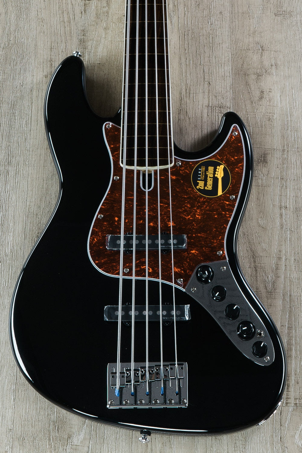 Sire Marcus Miller V7 Alder Fretless 2nd Gen 5-String Bass Guitar BK Black w/ Bag