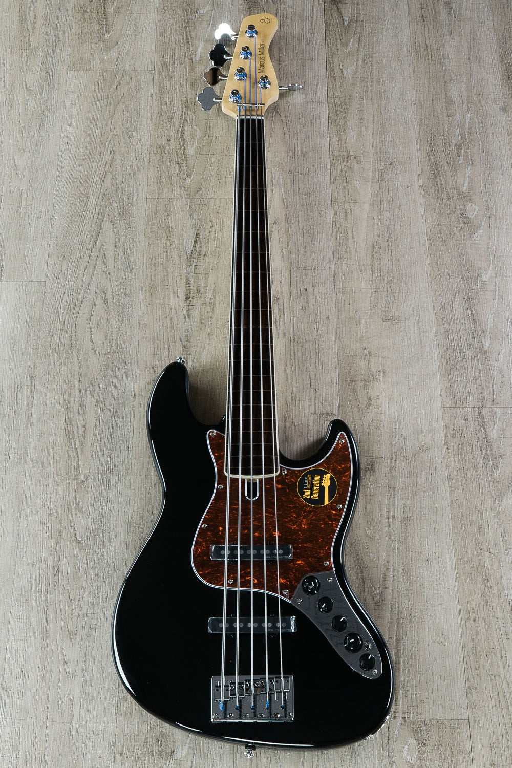Sire Marcus Miller V7 Alder Fretless 2nd Gen 5-String Bass Guitar BK Black w/ Bag