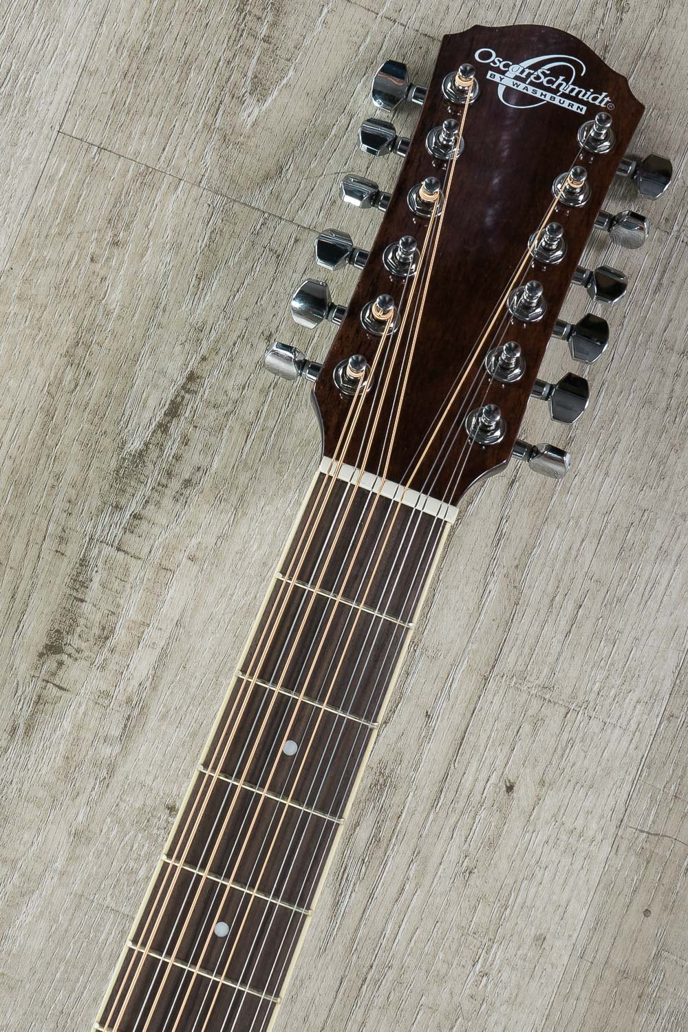 Oscar Schmidt OD312SM Spalted Maple Top 12-String Acoustic Dreadnought Guitar - Natural Finish