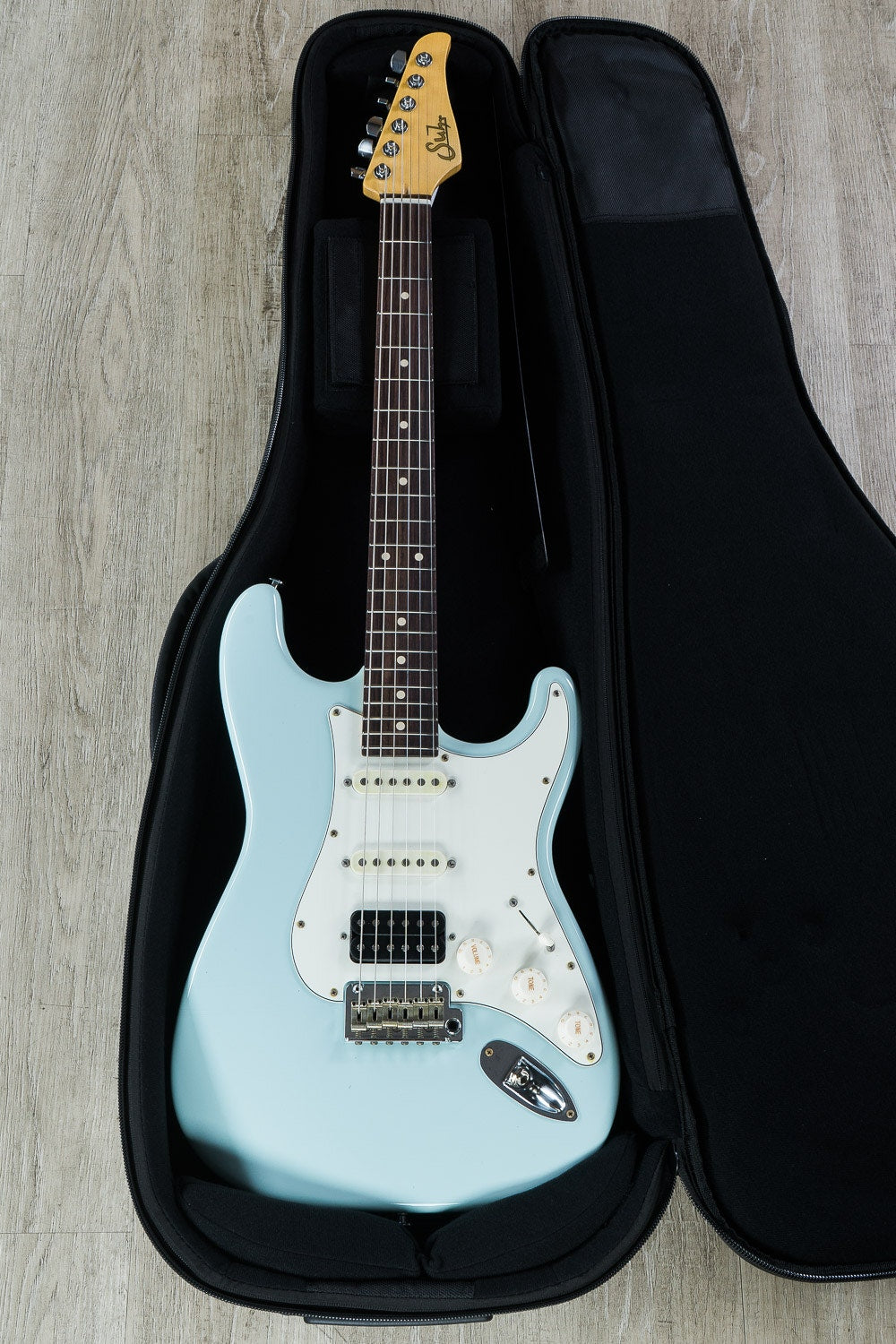 Suhr Classic S Antique HSS Electric Guitar, Indian Rosewood Fingerboard, SSCII, Deluxe Gig Bag - Sonic Blue