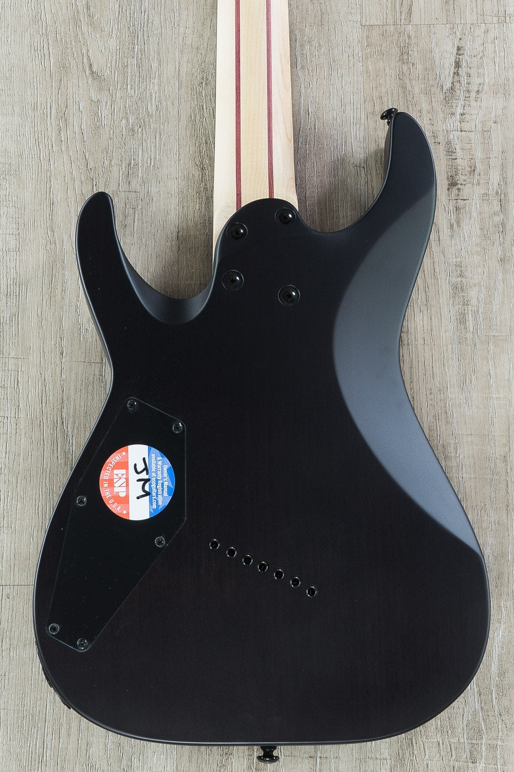 ESP LTD M-1007 Multi-Scale 7-String Electric Guitar, Flamed Maple Drop Top - See Thru Satin Black