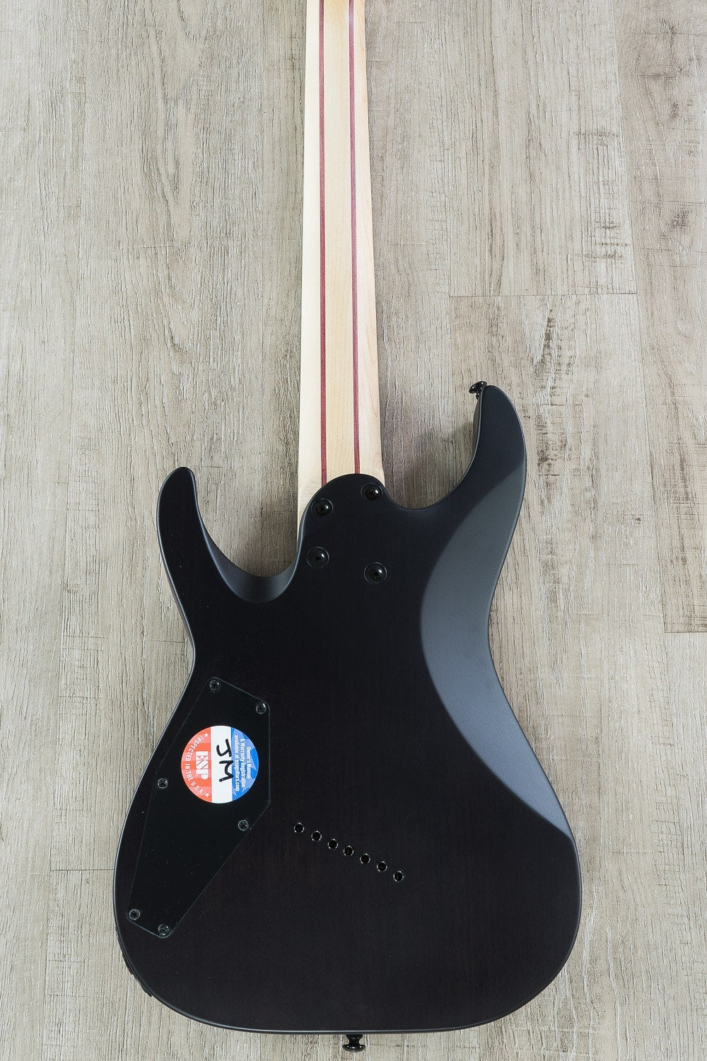 ESP LTD M-1007 Multi-Scale 7-String Electric Guitar, Flamed Maple Drop Top - See Thru Satin Black