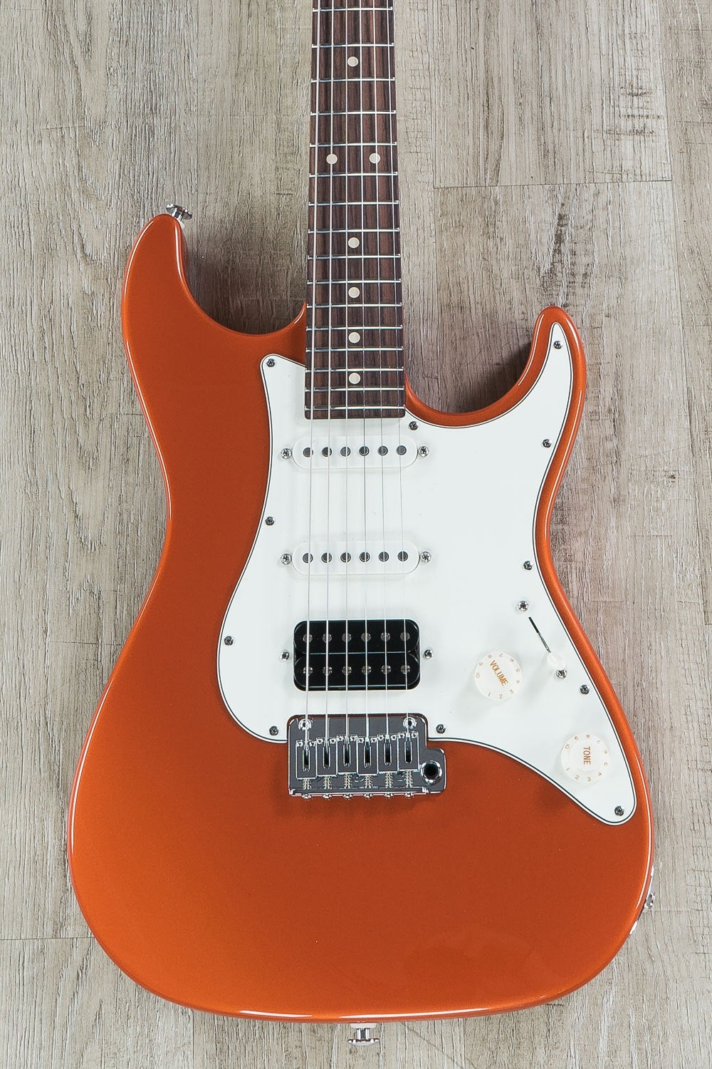 Suhr Standard HSS Electric Guitar, Indian Rosewood Fingerboard, SSCII, Deluxe Gig Bag - Orange Crush Metallic
