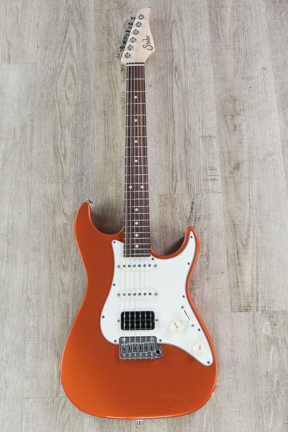 Suhr Standard HSS Electric Guitar, Indian Rosewood Fingerboard, SSCII, Deluxe Gig Bag - Orange Crush Metallic