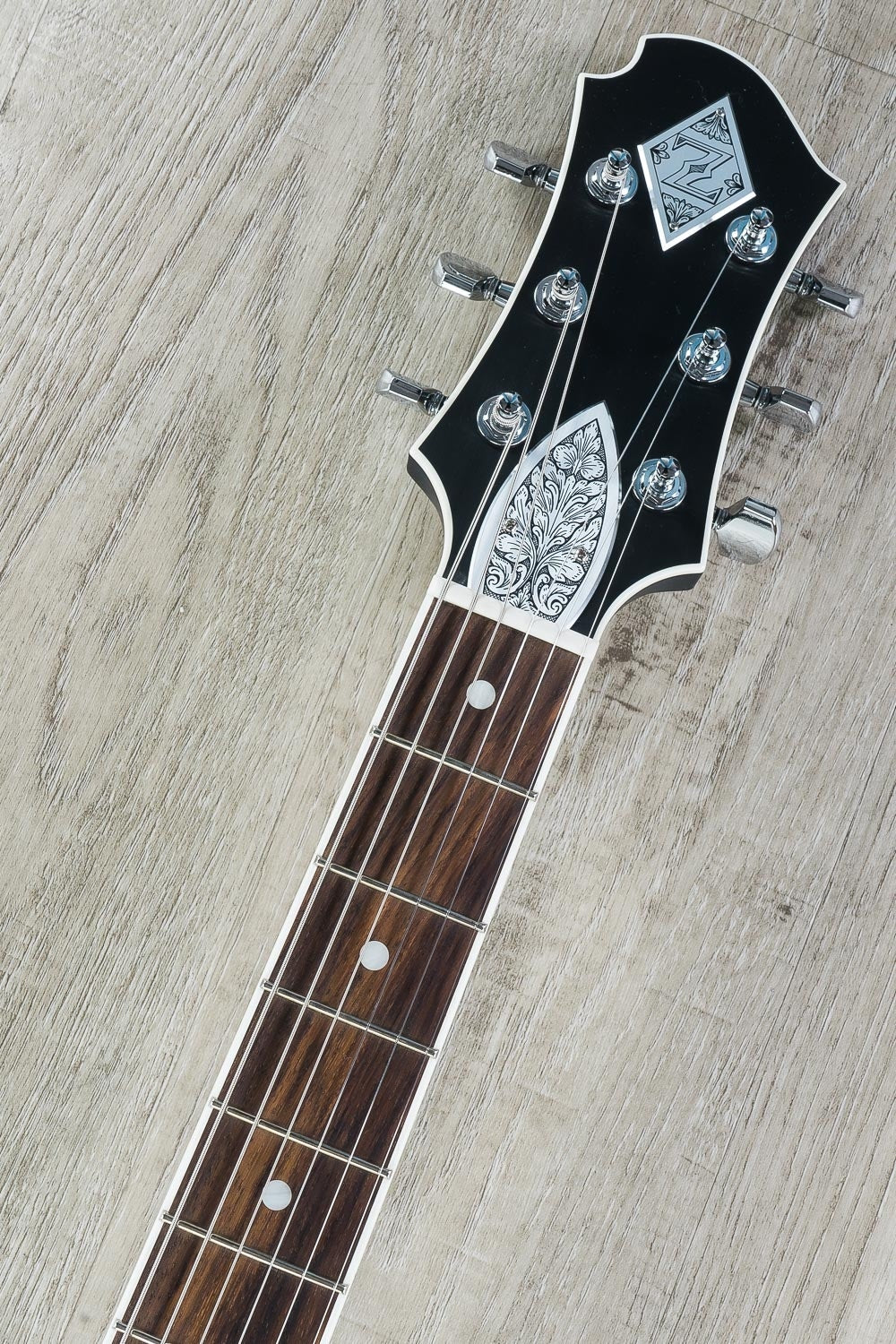 Zemaitis A24MF Dragonheart Metal Front Electric Guitar, Rosewood Fingerboard, Hard Case - Black (B-Stock)