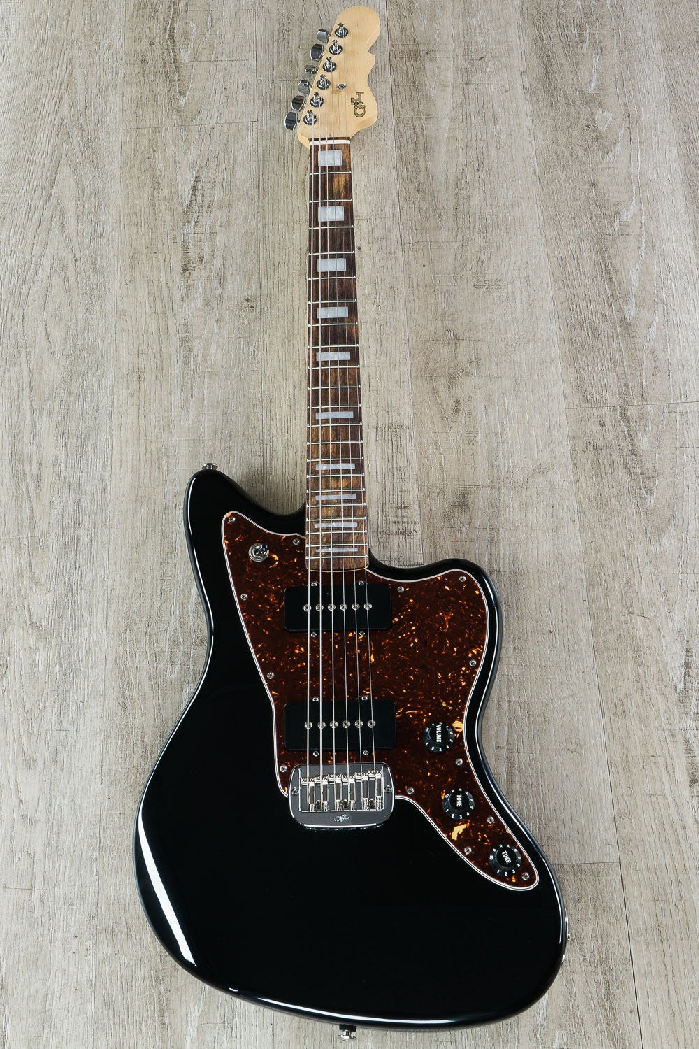 G&L USA Doheny Electric Guitar, Caribbean Rosewood Fingerboard, Hard Case - Jet Black