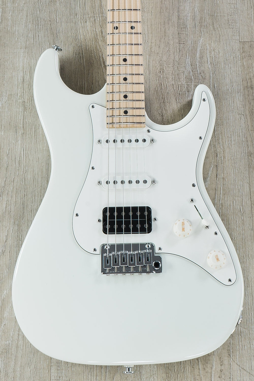 Suhr Standard HSS Electric Guitar, Maple Fingerboard, SSCII, Deluxe Padded Gig Bag - Olympic White