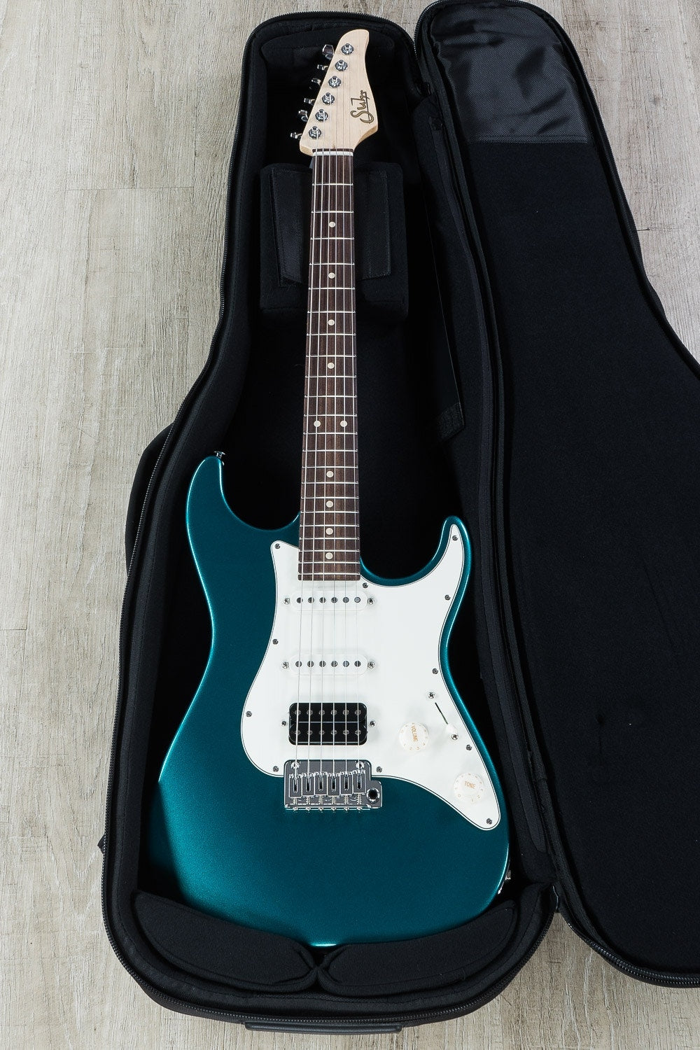 Suhr Standard HSS Electric Guitar, Indian Rosewood Fingerboard, SSCII, Deluxe Padded Gig Bag - Ocean Turquoise Metallic