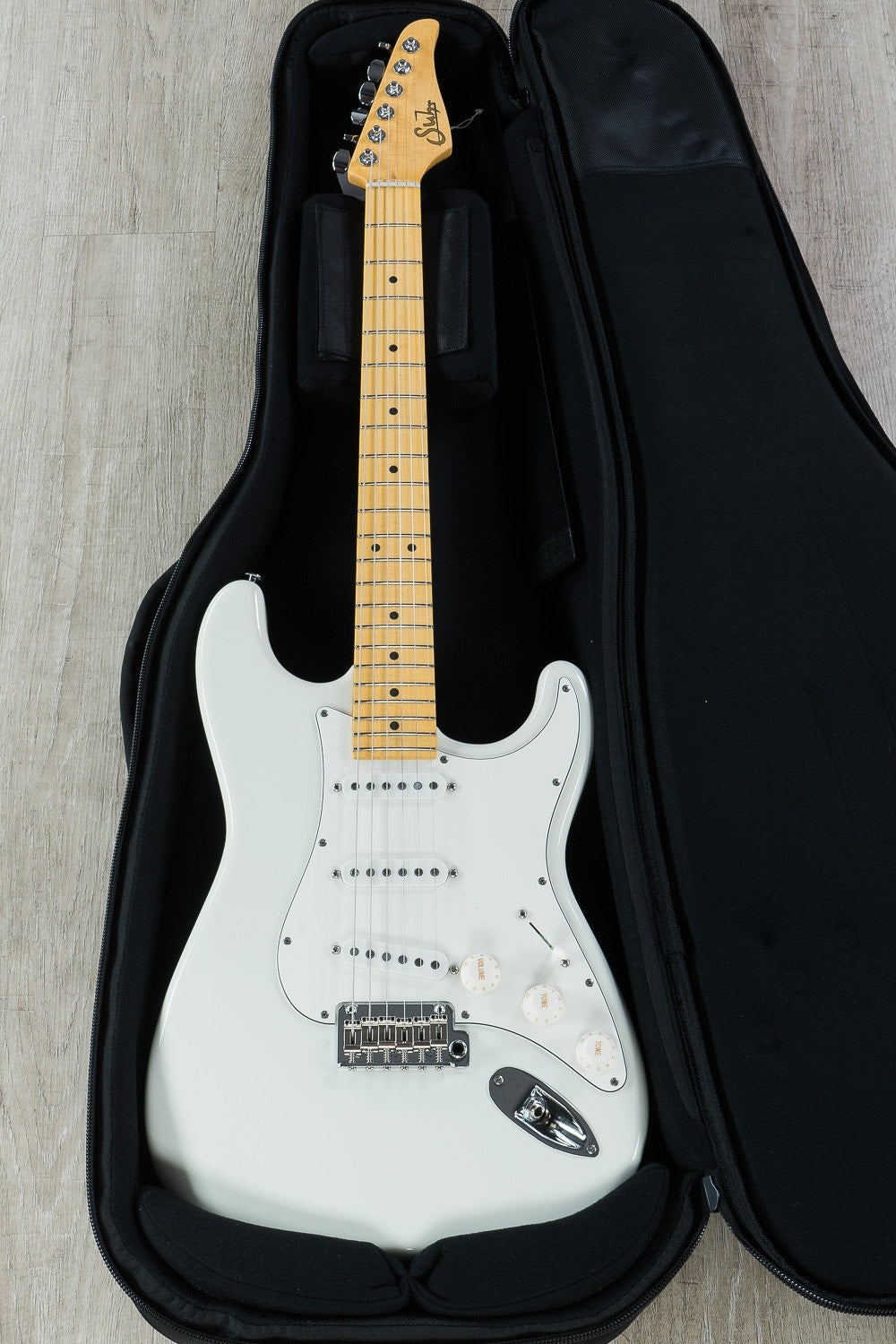 Suhr Classic Pro Electric Guitar, Tinted Maple Fingerboard, SSS, SSCII - Olympic White