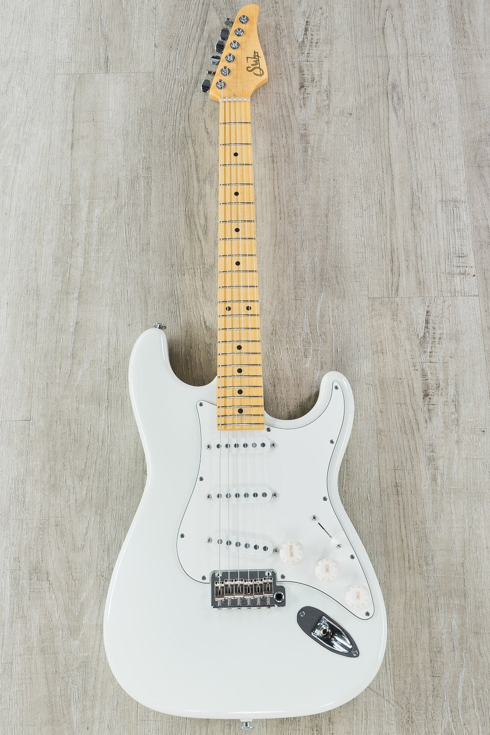 Suhr Classic Pro Electric Guitar, Tinted Maple Fingerboard, SSS, SSCII - Olympic White