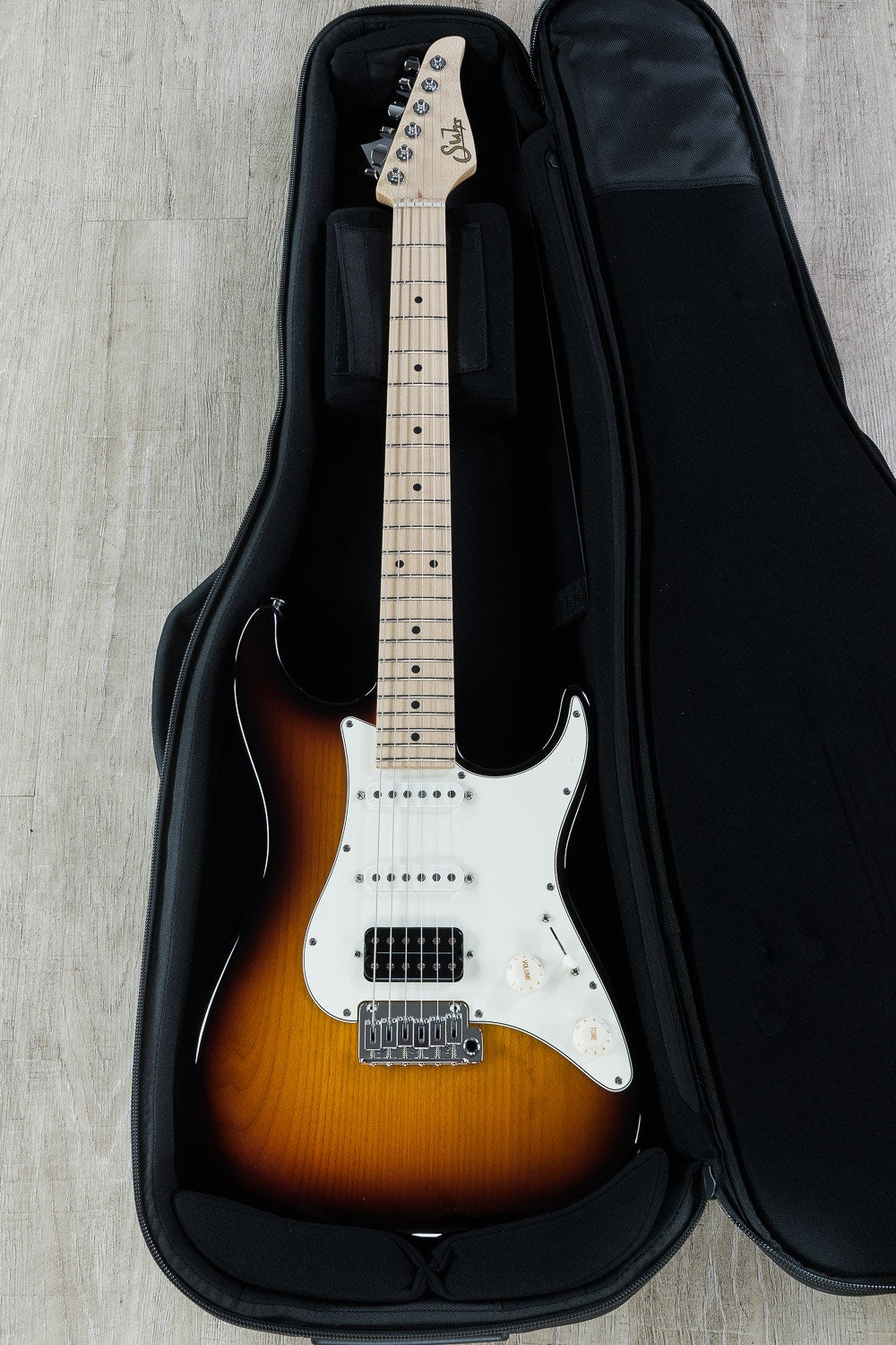 Suhr Standard HSS Electric Guitar, Maple Fingerboard, SSCII, Deluxe Padded Gig Bag - 3 Tone Burst