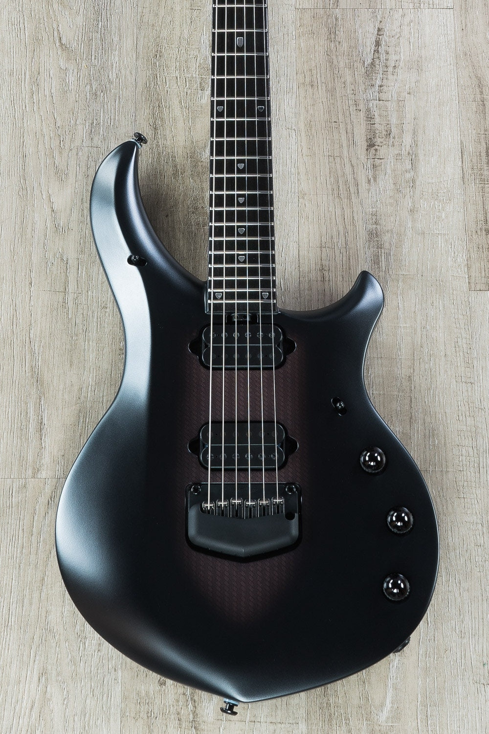 Ernie Ball Music Man John Petrucci Majesty 6-String Electric Guitar, Ebony Fingerboard, Hard Case - Polar Noir