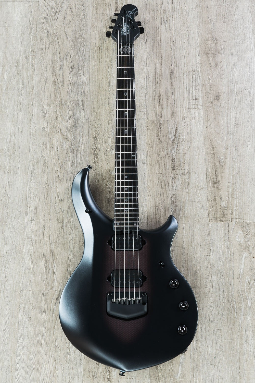 Ernie Ball Music Man John Petrucci Majesty 6-String Electric Guitar, Ebony Fingerboard, Hard Case - Polar Noir