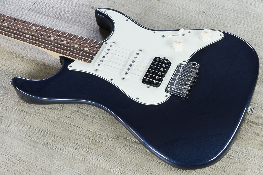 Suhr Standard HSS Electric Guitar, Indian Rosewood Fingerboard, SSCII, Deluxe Padded Gig Bag - Mercedes Blue Metallic