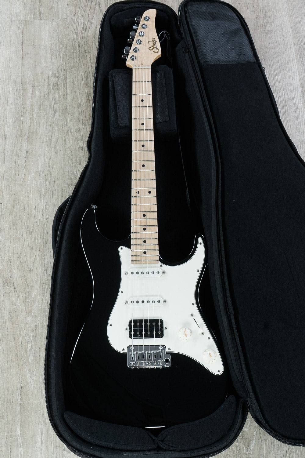 Suhr Standard HSS Electric Guitar, Maple Fingerboard, SSCII, Deluxe Padded Gig Bag - Black