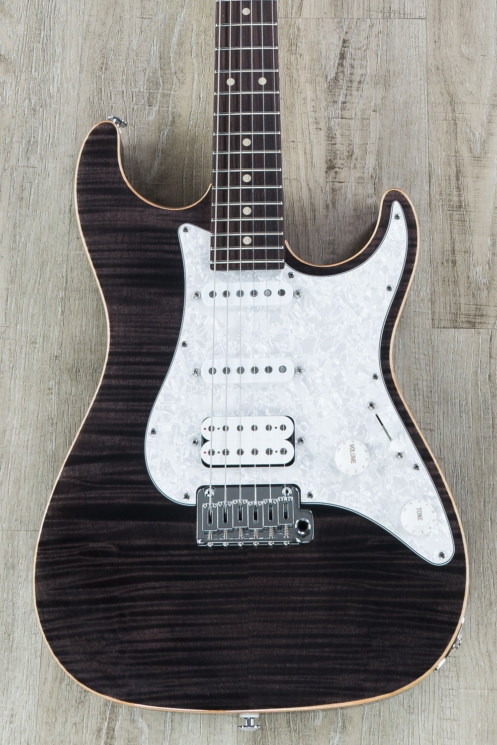 Suhr Standard Pro Electric Guitar, Indian Rosewood Fingerboard - Trans Black