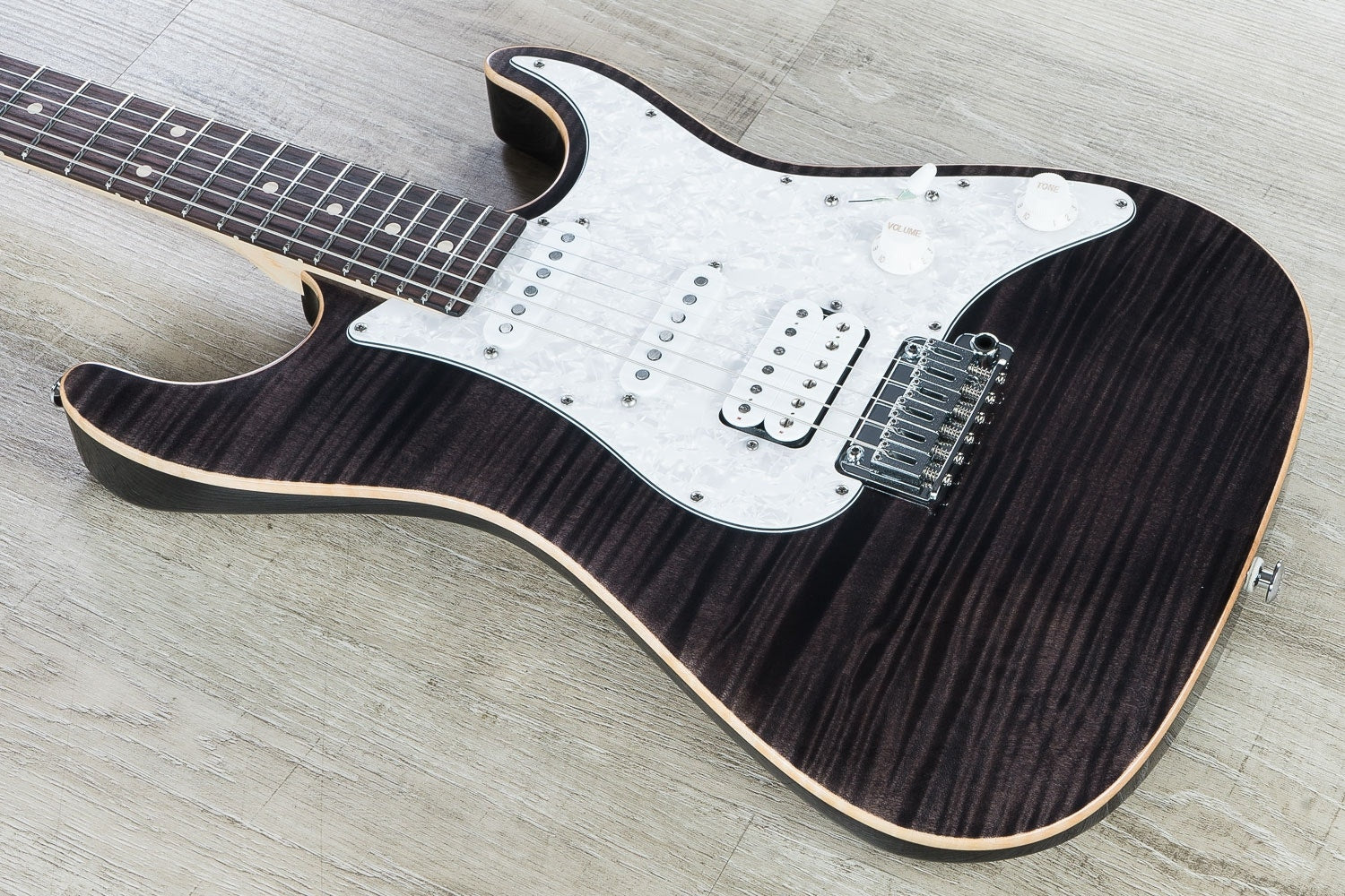 Suhr Standard Pro Electric Guitar, Indian Rosewood Fingerboard - Trans Black