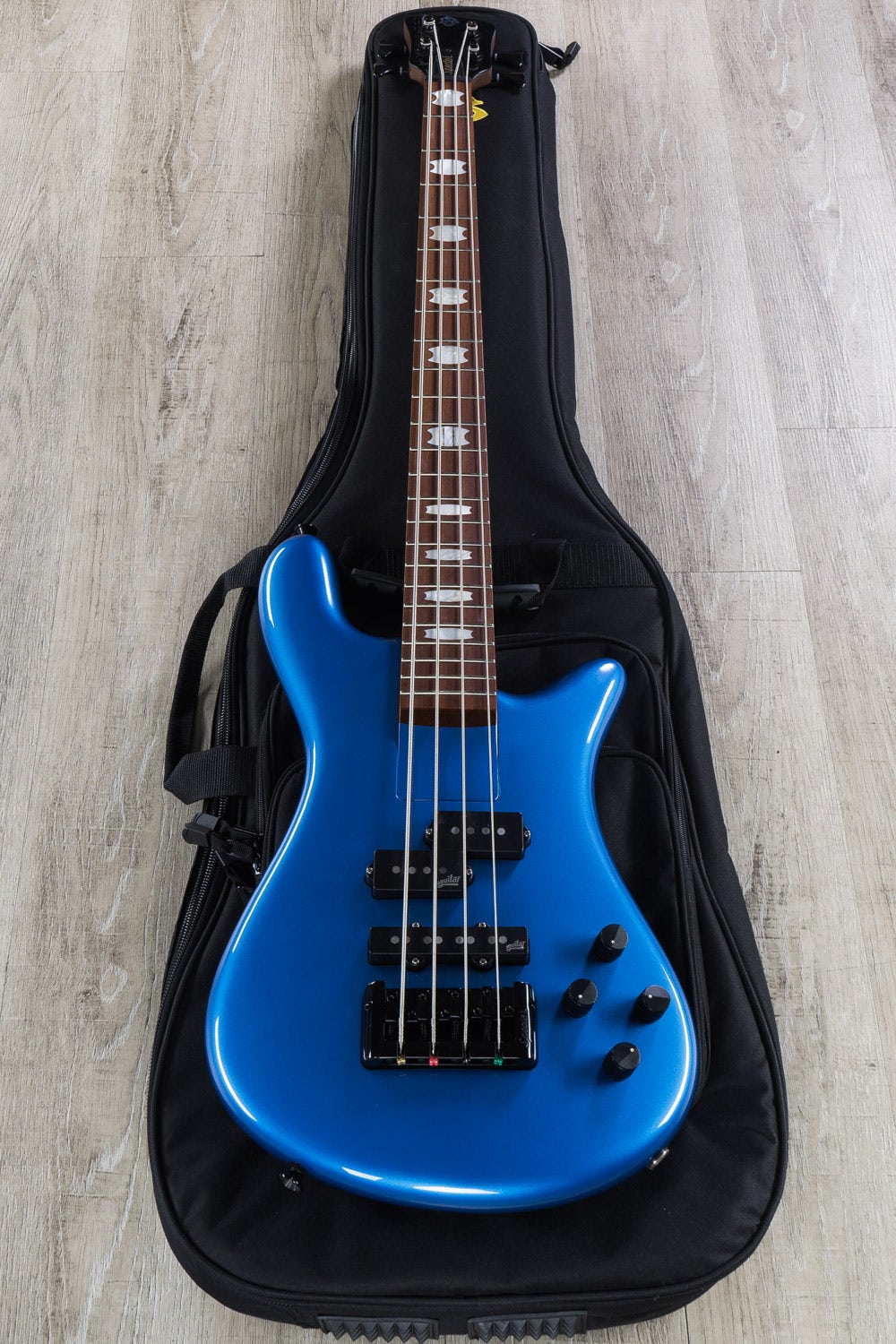 Spector Euro Bolt 4 Bass Guitar, Roasted Maple Fingerboard, Metallic Blue