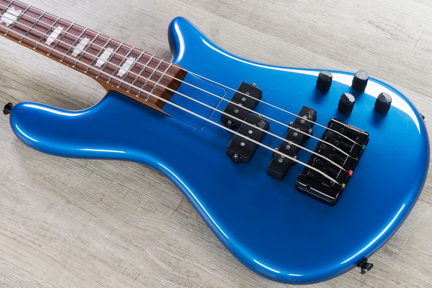 Spector Euro Bolt 4 Bass Guitar, Roasted Maple Fingerboard, Metallic Blue