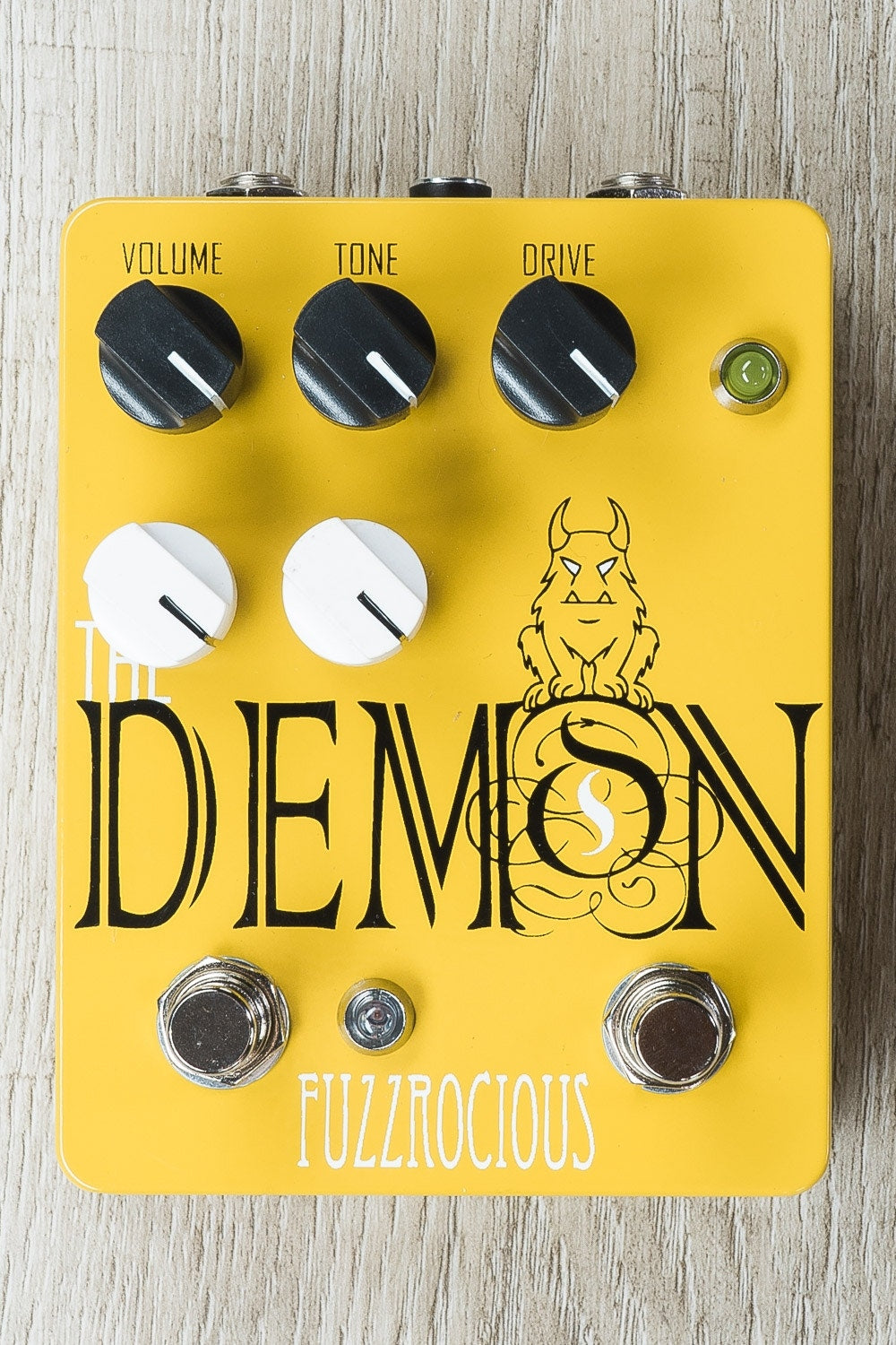 Fuzzrocious The Demon Overdrive Guitar Effects Pedal, Octave Jawn Mod - Yellow