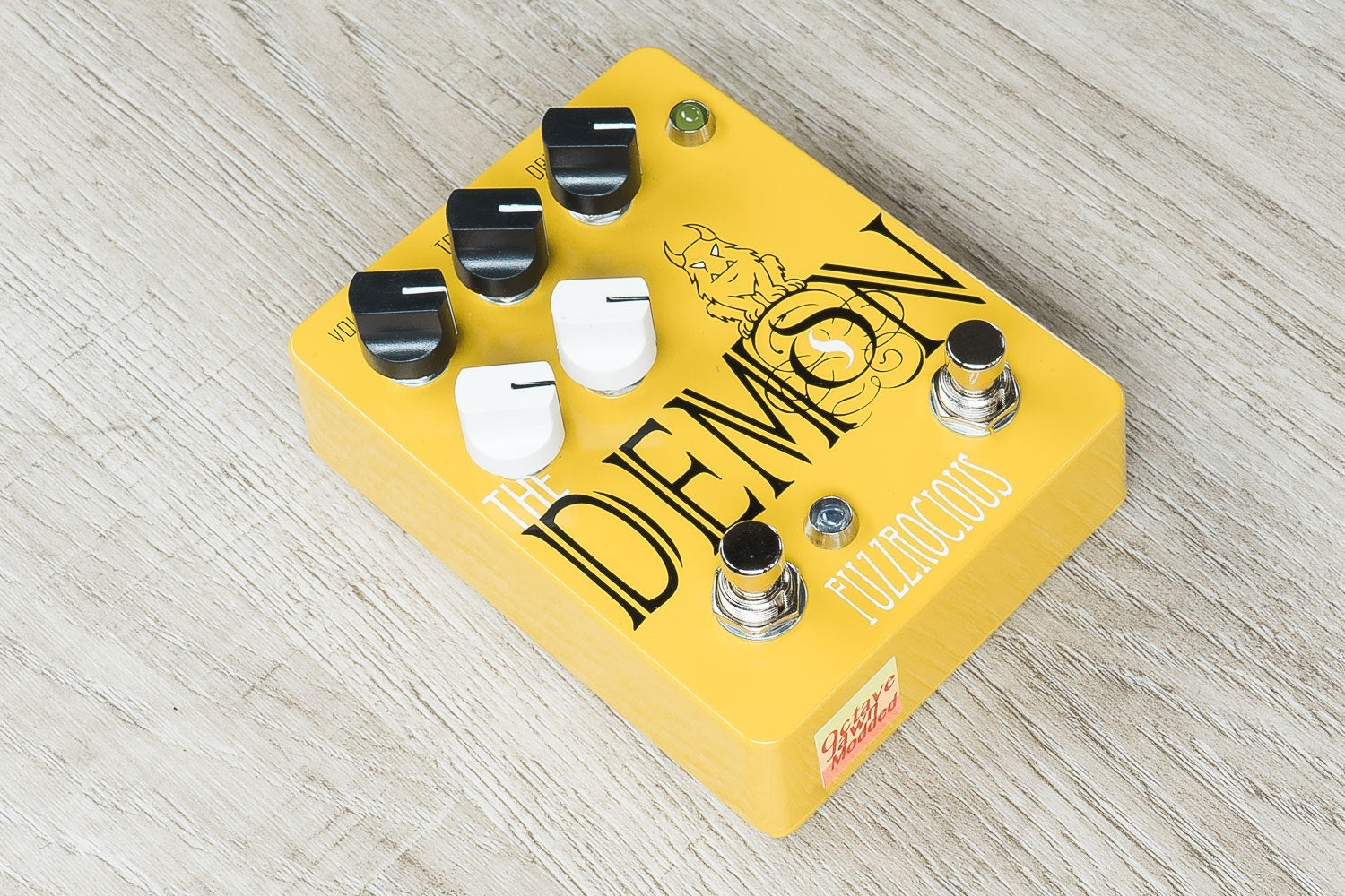 Fuzzrocious The Demon Overdrive Guitar Effects Pedal, Octave Jawn Mod - Yellow