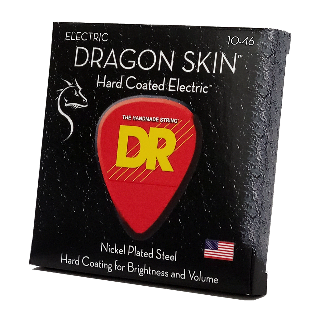 DR Strings Dragon Skin Clear Coated Electric Guitar Strings: Medium 10-46