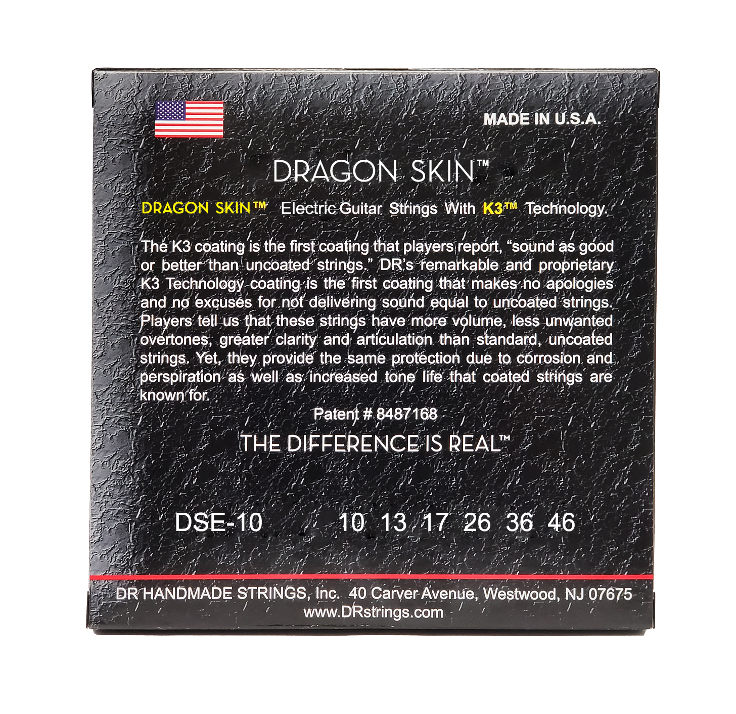 DR Strings Dragon Skin Clear Coated Electric Guitar Strings: Medium 10-46