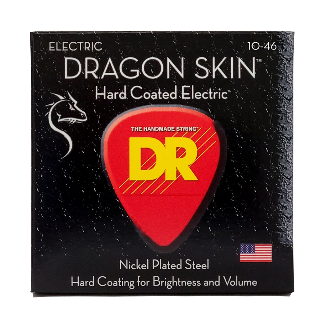 DR Strings Dragon Skin Clear Coated Electric Guitar Strings: Medium 10-46