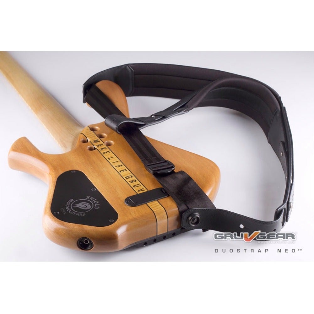 Gruv Gear DuoStrap Neo for Guitar and Bass (Black)