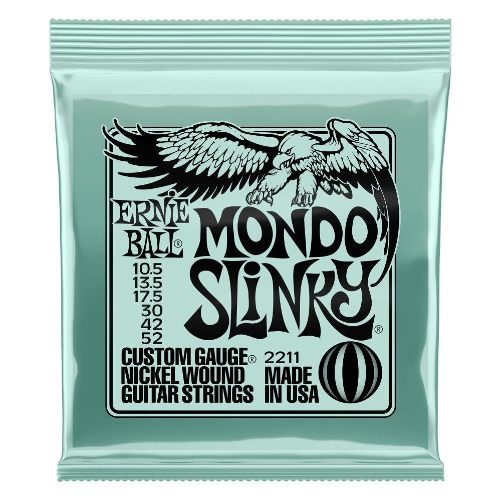 Ernie Ball 2211 Mondo Slinky Nickel Wound Electric Guitar Strings, 10.5-52