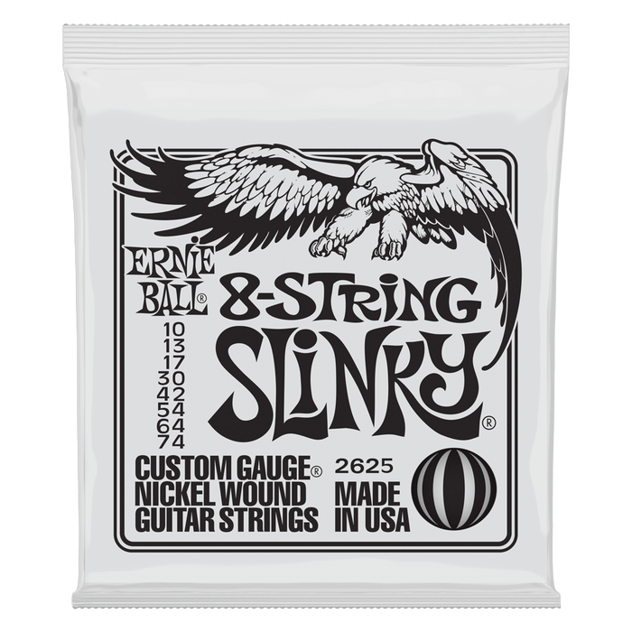 Ernie Ball 2625 8-String Slinky Nickel Wound Electric Guitar Strings (10-74)