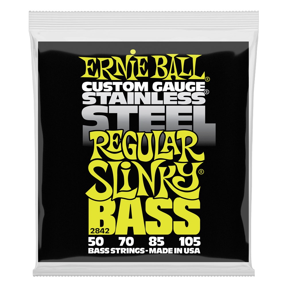 Ernie Ball 2842 Hybrid Slinky Stainless Steel Electric Bass Strings, 50-105
