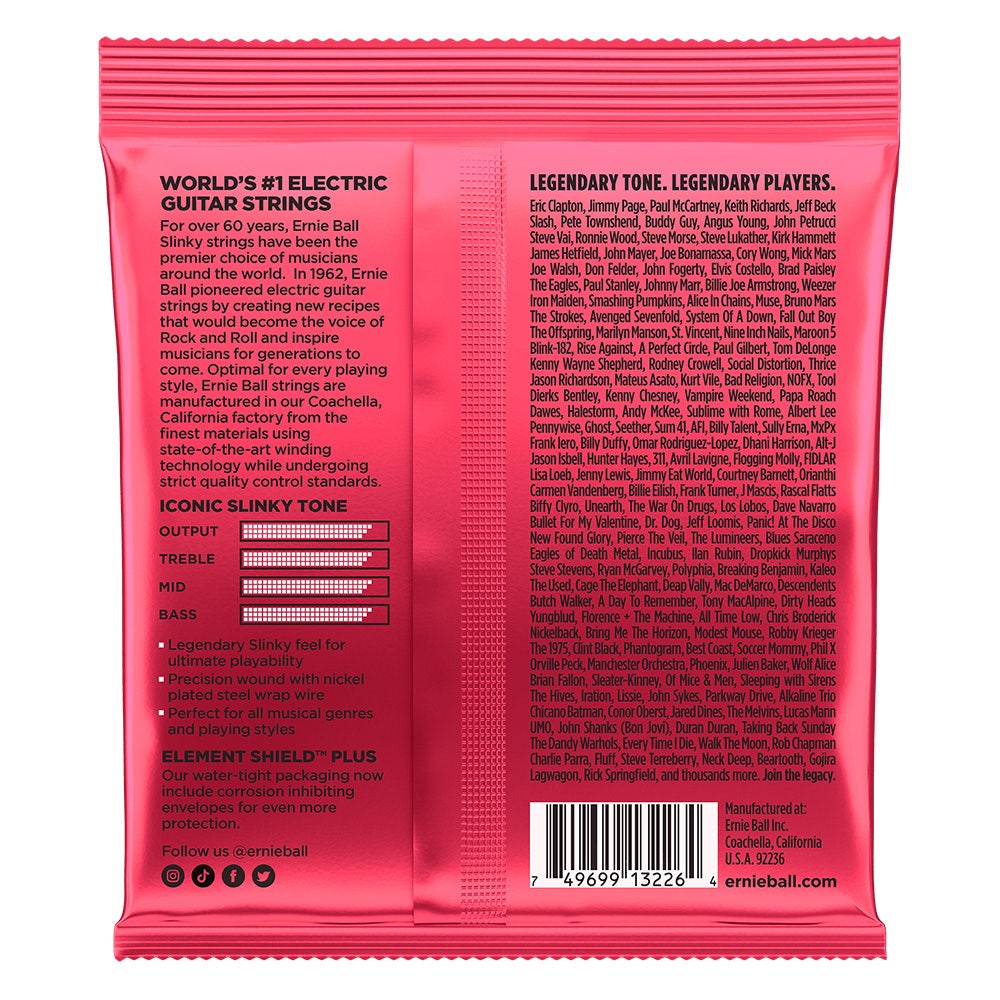 Ernie Ball 3226 Burly Slinky Nickel Wound Electric Guitar Strings 3-Pack, 11-52