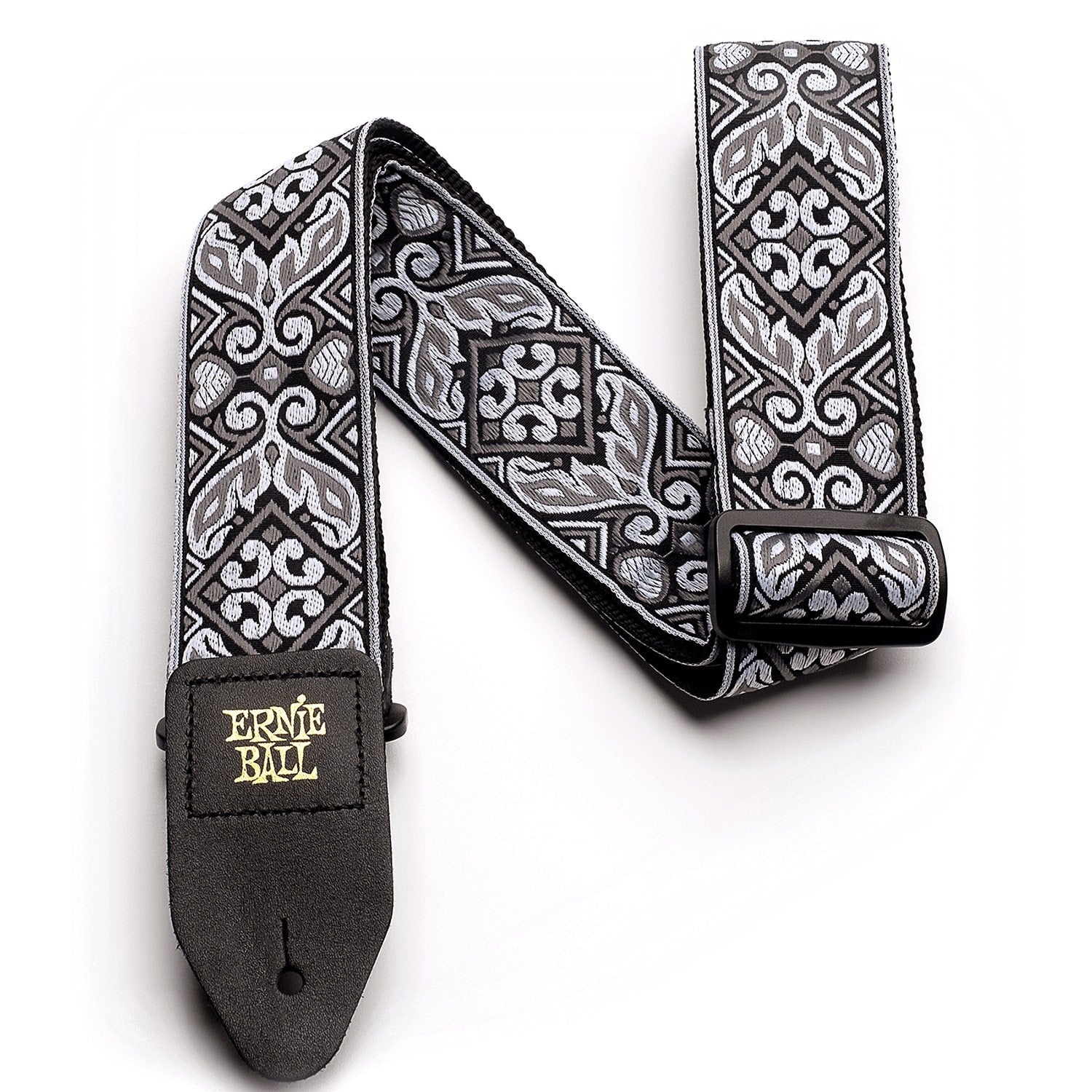 Ernie Ball Classic Jacquard Woven Guitar / Bass Strap, Tribal Silver